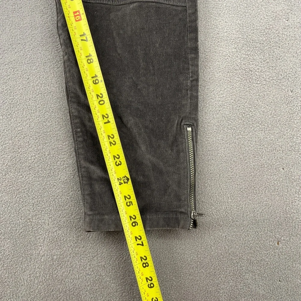 Banana Republic Pants Mens 31 Gray Corduroy Cotton Mid Rise Skinny Leg Ankle Zip
